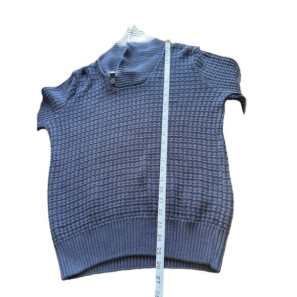 Arturo Calle Sweater Men's Blue Cross Neck Preppy Cable Knit Sweater  Small - Picture 10 of 10